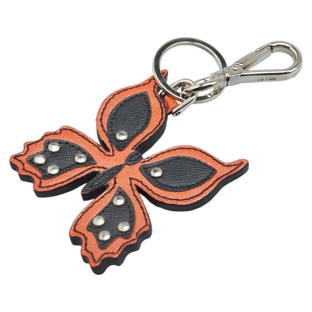 Prada Leather Metal Keyring (Pre-Owned)