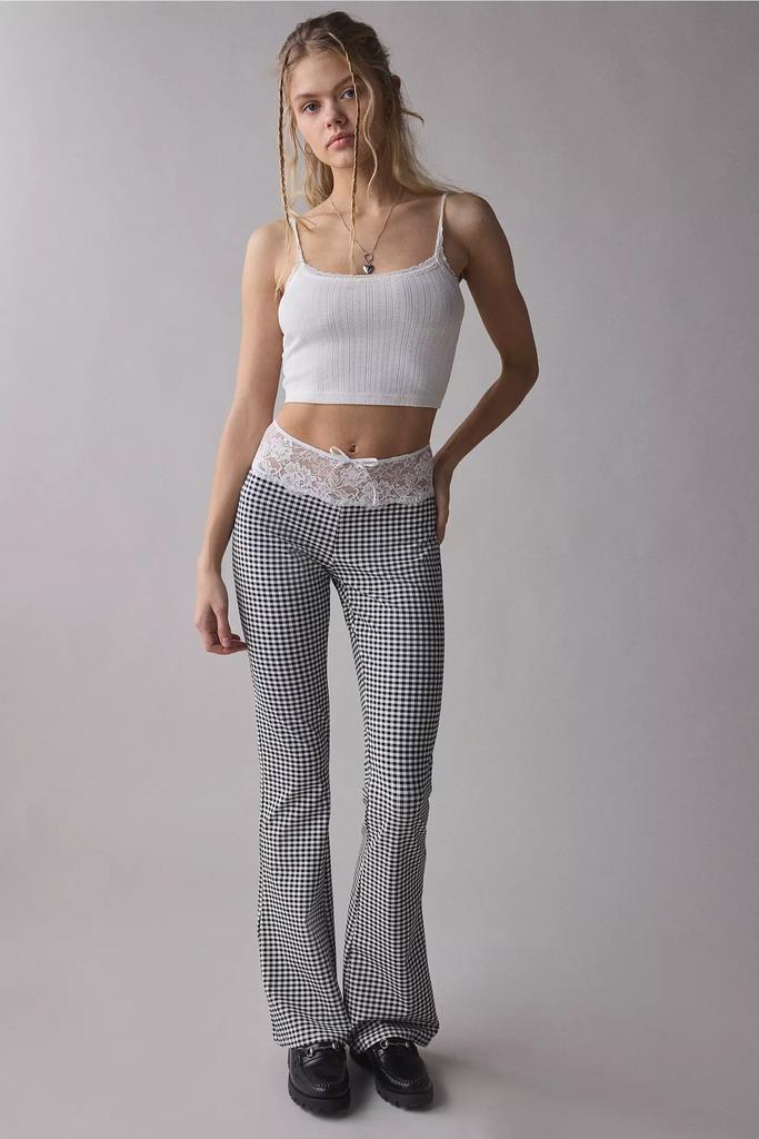 Lioness Lioness On Pointe Black Check Flare Pant