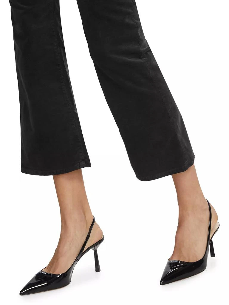 AG Jeans Farrah Velvet Cropped Boot-Cut Pants 6