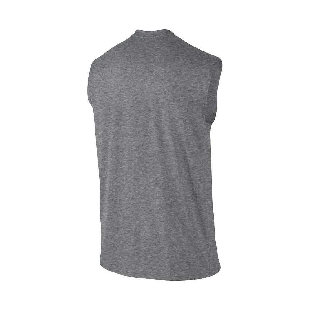 NIKE Men's Heathered Gray North Carolina Tar Heels Wordmark Drop Legend Performance Tank Top 2
