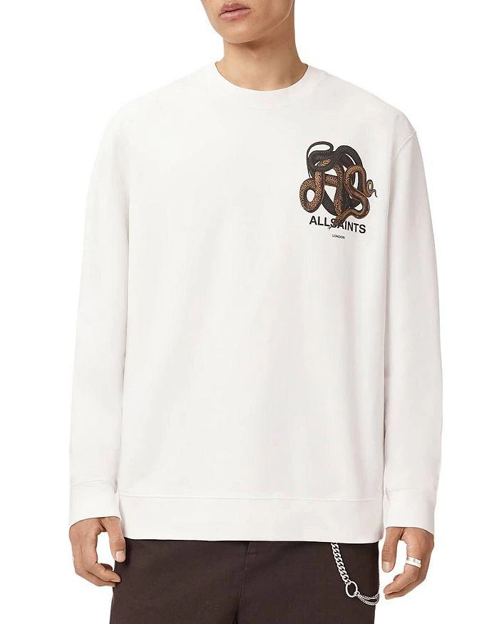 ALL SAINTS Reticulate Graphic Relaxed Long Sleeve Tee