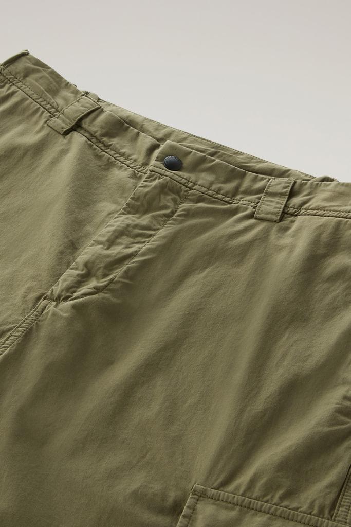 Woolrich Garment-Dyed Cargo Pants in Pure Cotton Gabardine - Men - Gray