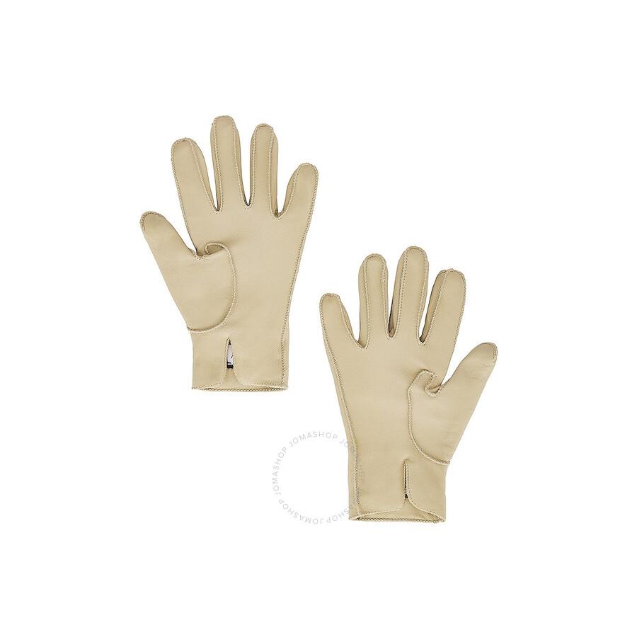 Burberry Burberry EKD Logo Leather Gloves , Size 6
