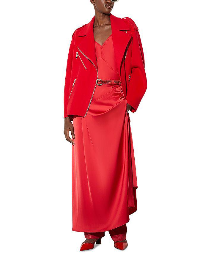 MAX&Co MAXCo. Satin Bias Cut Slit Maxi Dress