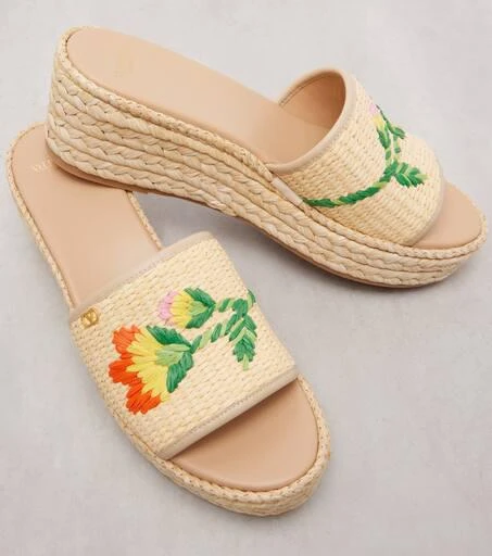 Valentino Bribri 65 raffia espadrille wedges 5