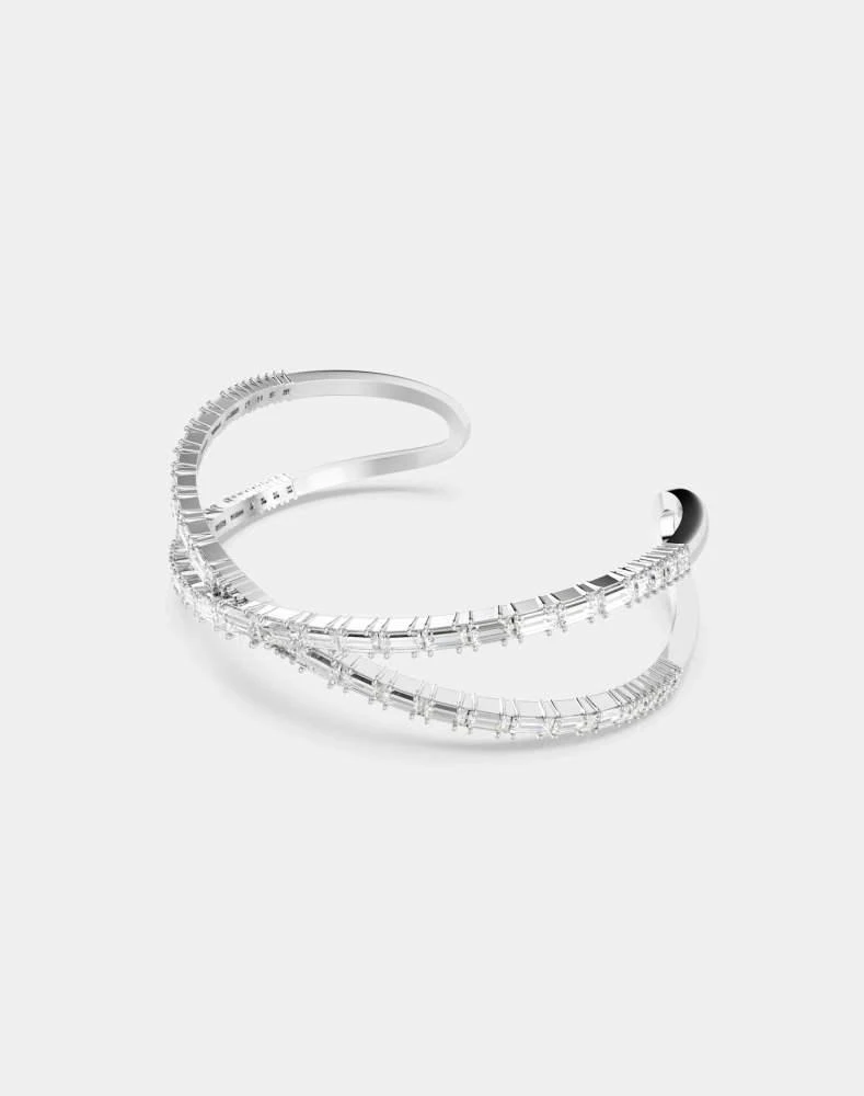 Swarovski Swarovski Hyperbola cuff with rhodium plating in white ...