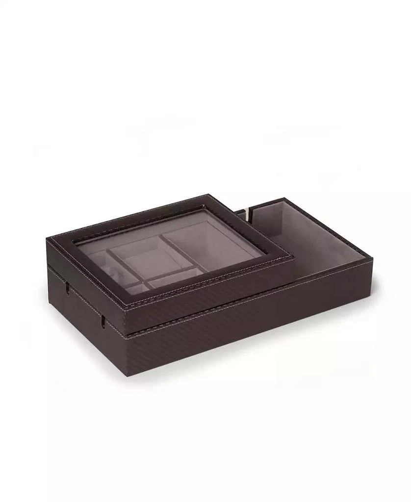 Bey-Berk Cabron Fiber Design Watch and Phone Storage with Cord Cut Out 2