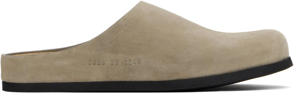 Common Projects Taupe Suede Clog Loafers 1
