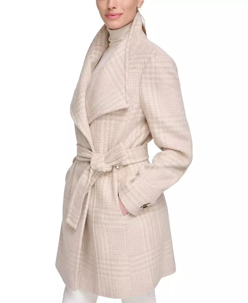Calvin Klein Womens Asymmetrical Belted Wrap Coat, Created for Macys 5