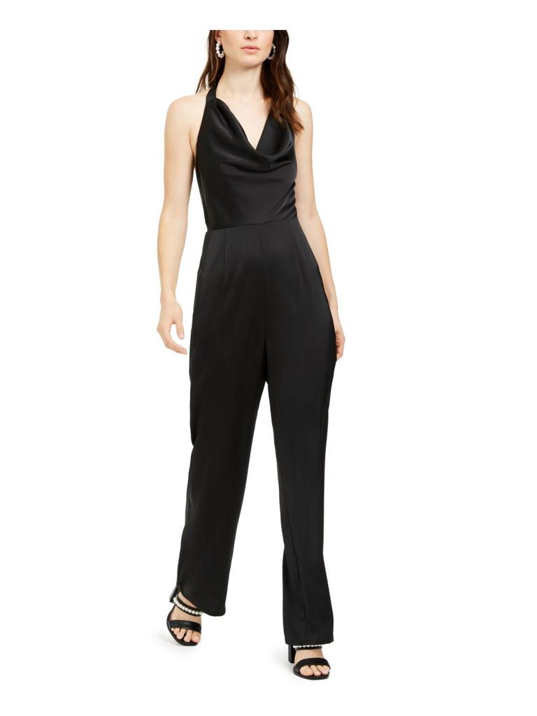 19 Cooper Womens One Shoulder Cowl Neck Jumpsuit