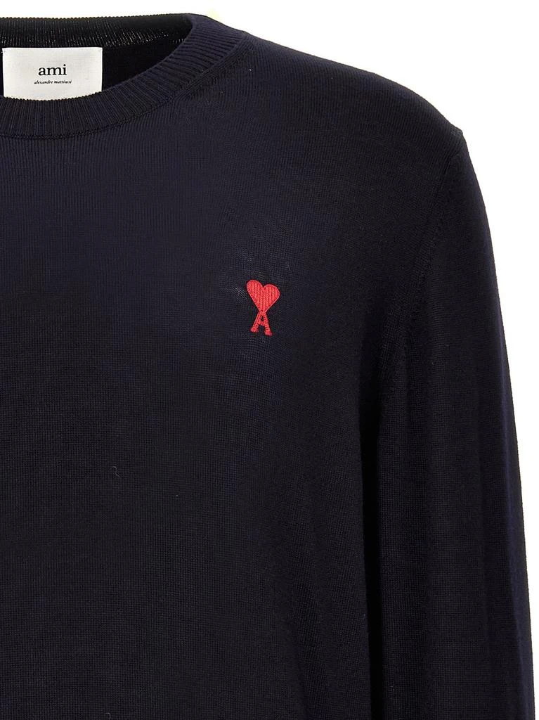 AMI AMI Paris Ami de Coeur Logo Embroidered Crewneck Jumper 3