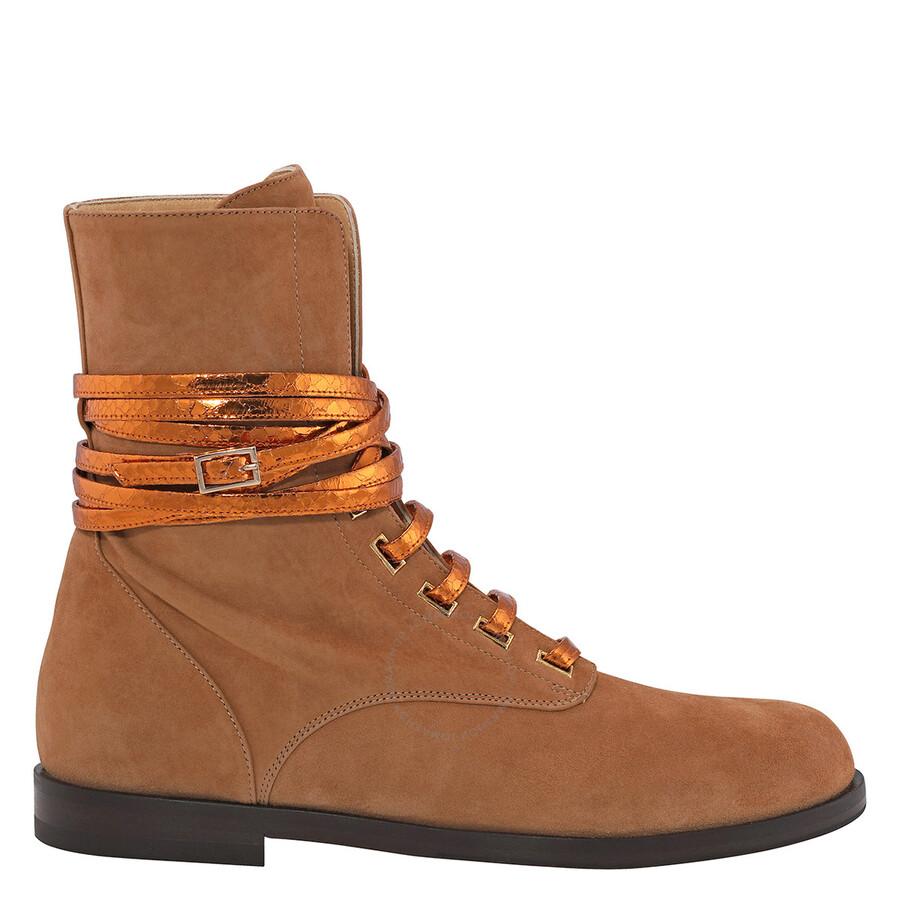 GIANNICO Ladies Hailey Calf Suede Lace-up Boots