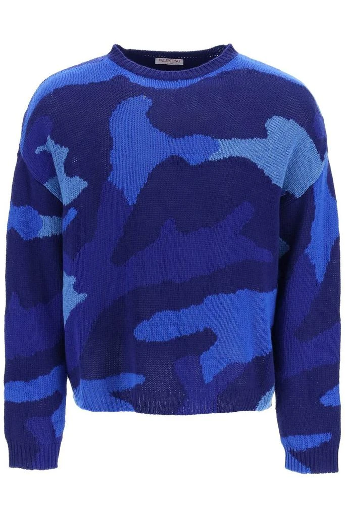 Valentino Valentino Camouflage Motif Long-Sleeved Jumper 1