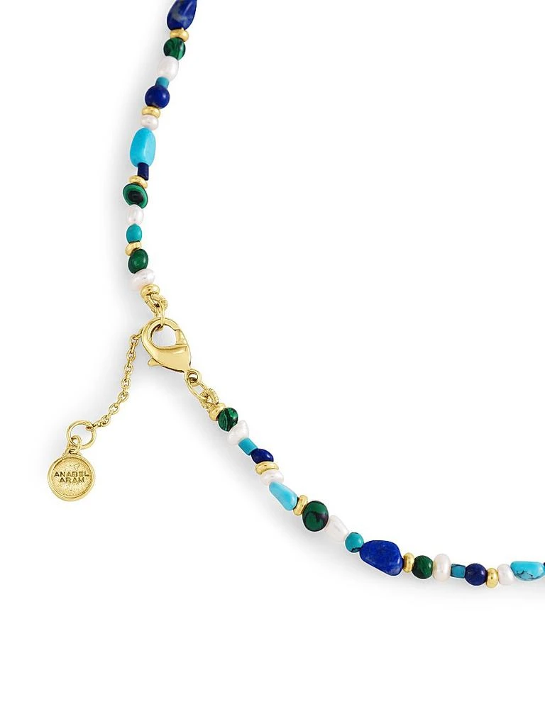 Anabel Aram Milos 18K-Gold-Plated
Natural Stone Beaded Necklace 4