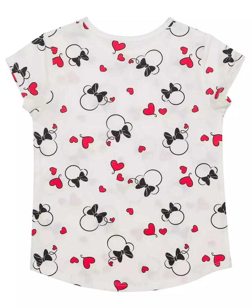 Disney Little Girls Minnie Hearts Short Sleeve T-shirt and Dress, 2 Pc. Set 7