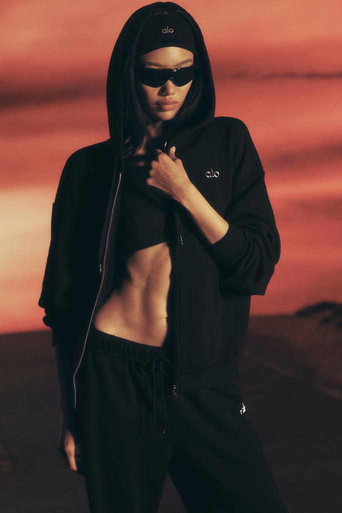 Alo Accolade Full Zip Hoodie - Black