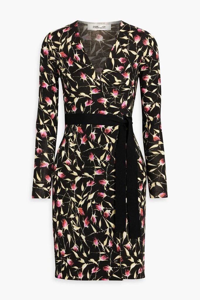 Diane von Furstenberg Luella floral-print wool-jersey wrap dress 1