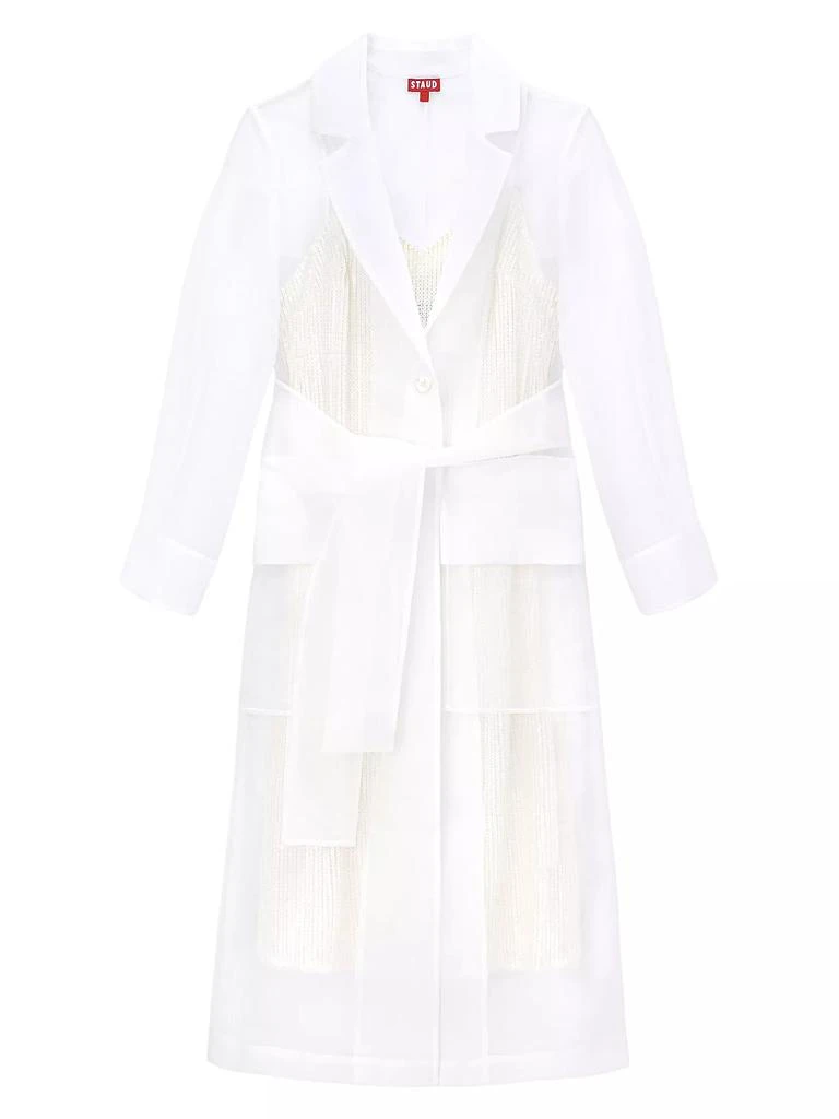 Staud Ashley Sheer Belted Midi-Dress 1