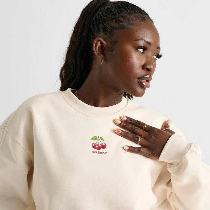Adidas Women's adidas Originals Cherry Oversized Crewneck Sweatshirt 6