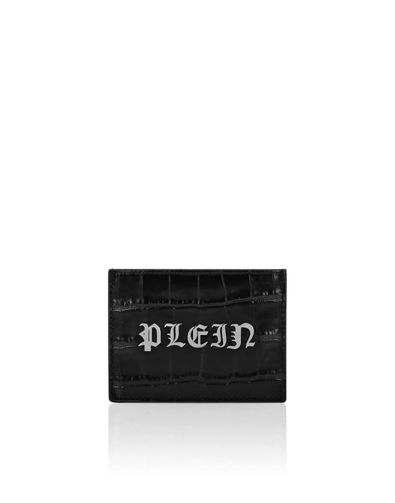 Philipp Plein Crocco Printed Leather Credit Cards Holder Gothic Plein 1