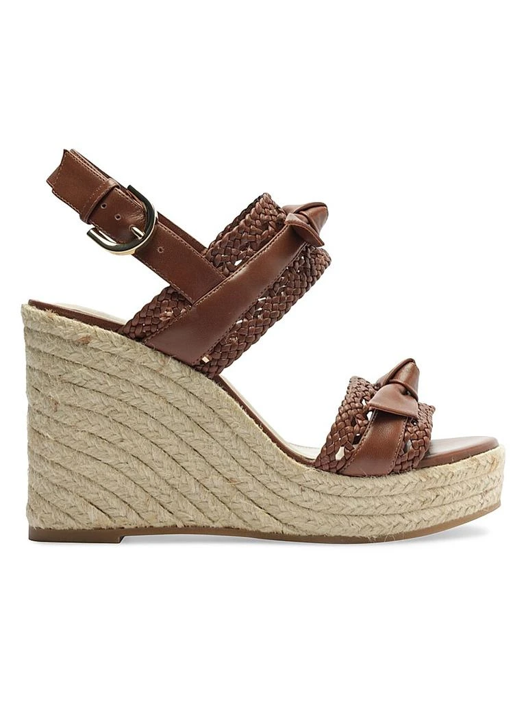 Alexandre Birman Clarita Tresse Leather Wedge Sandals 1