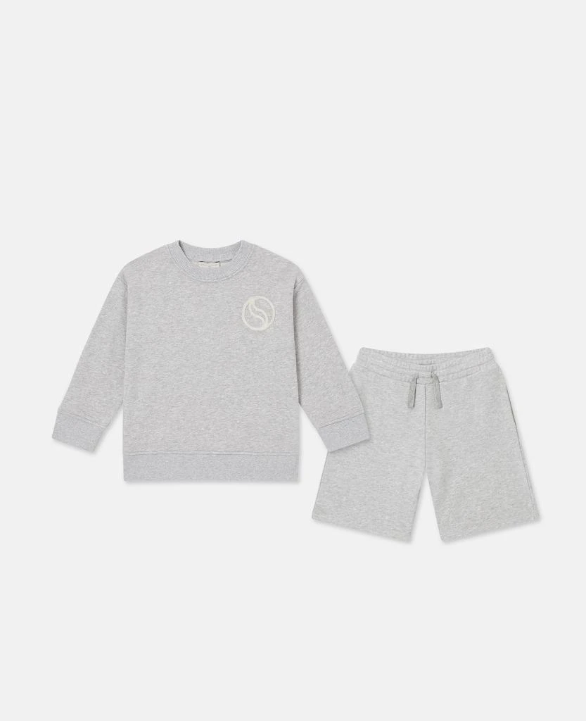 Stella McCartney Stella McCartney - S-Wave Logo Sweatshirt And Shorts Set, , Size: 4