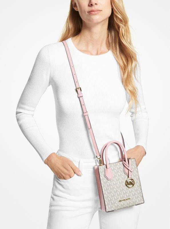 Michael Kors Mercer Extra-Small Logo and Leather Crossbody Bag 3