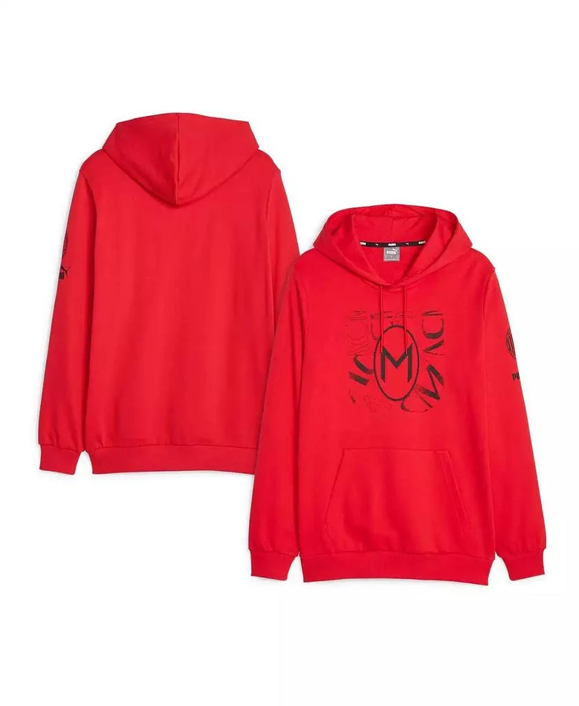 Puma Men's Red AC Milan FtblCore Graphic Pullover Hoodie 1