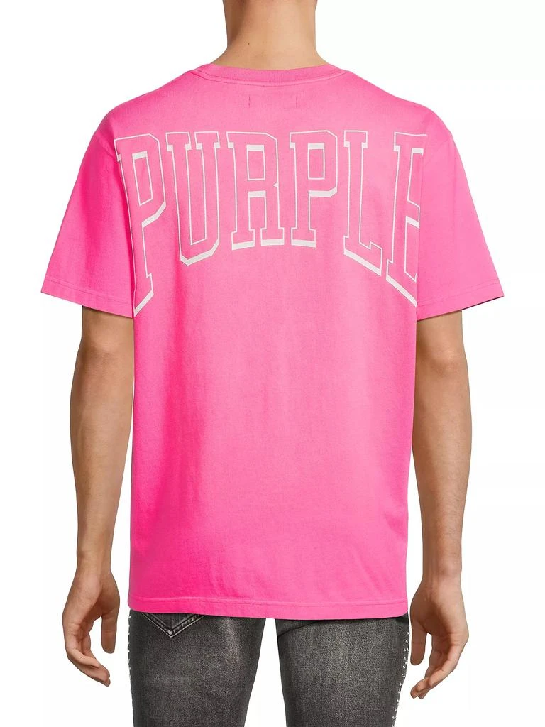 Purple Brand Logo Cotton T-Shirt 5