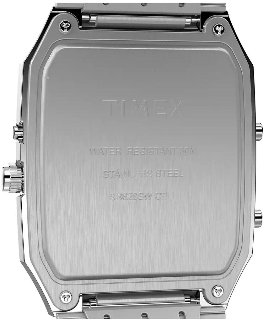 Timex Men's Quartz Analog Digital Silver-Tone Stainless Steel Watch, 33mm 5