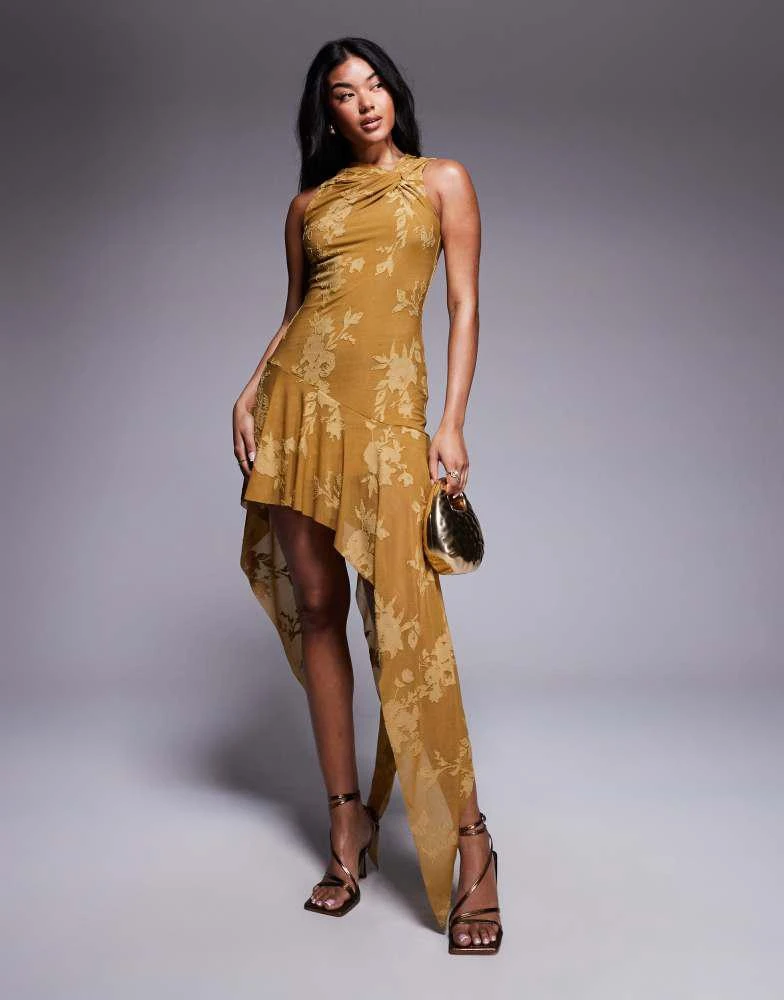 Shop ASOS DESIGN devore hanky hem mini dress in bronze on Sale at  BeyondStyle  Get 70% Off ASOS DESIGN devore hanky hem mini dress in bronze  with Limited-Time Flash Deals, Exclusive