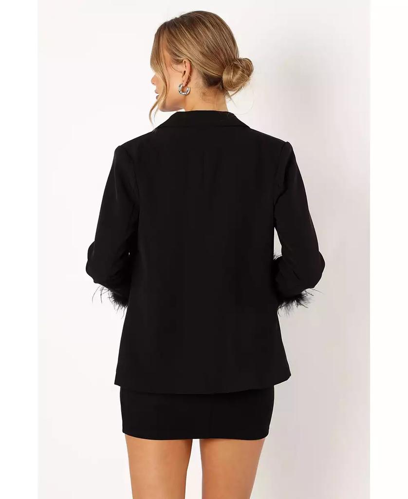 Petal and Pup Women's Rosemary Faux Feather Sleeve Blazer