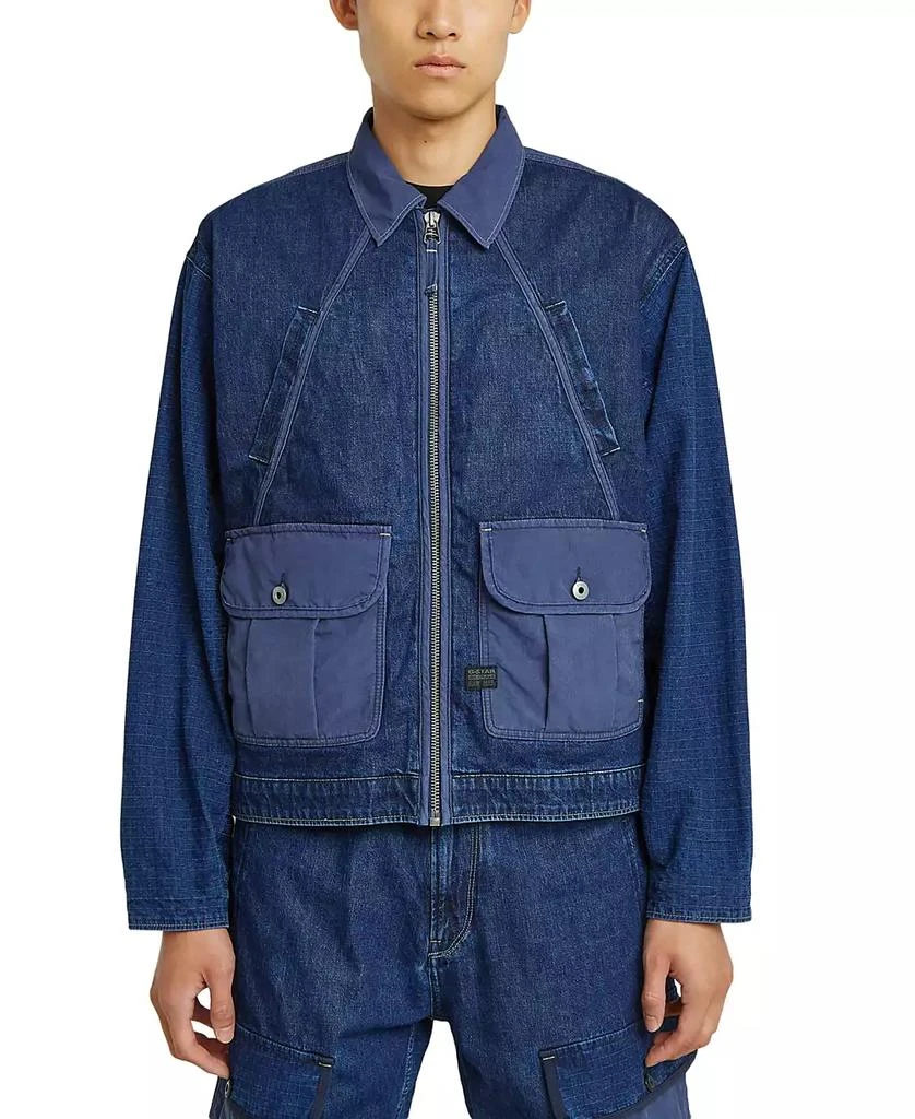 G-Star Men's Mixed Media Zipper Coach Jacket 1
