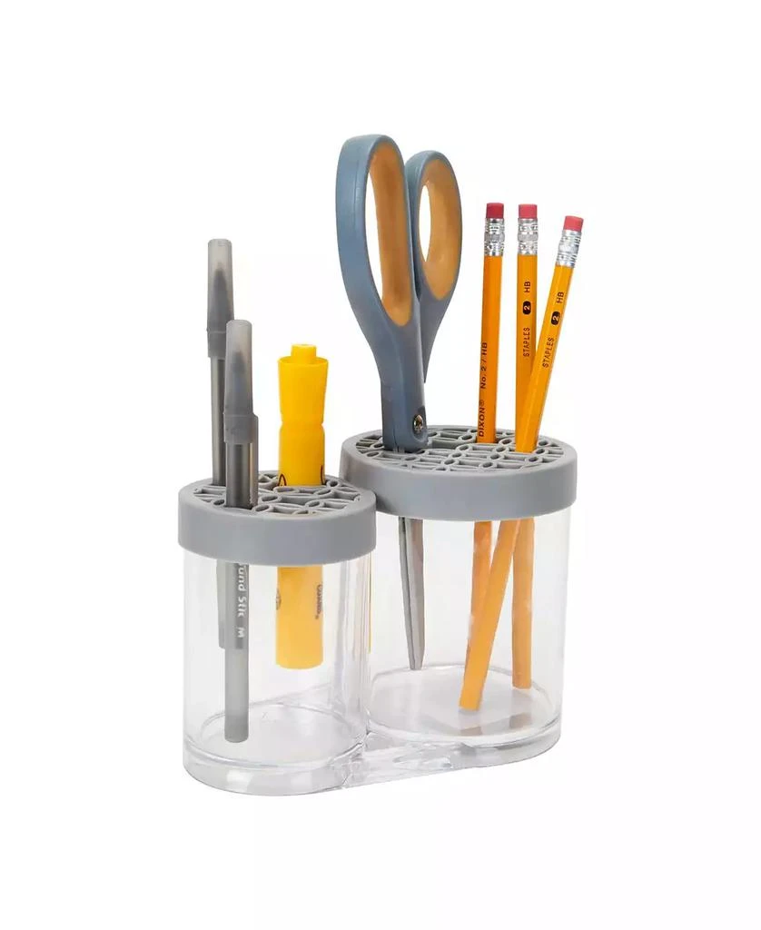Simplify 2 Compartment Cosmetic Brush Holder 5