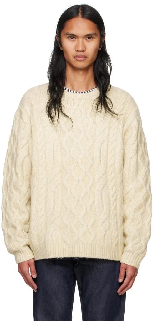 Levi's Off-White Battery Crewneck Sweater 1