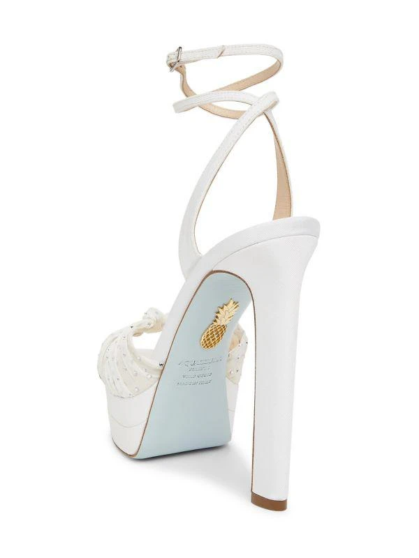Aquazzura Slow Kisses 130MM Crystal-Embellished Platform Sandals 3
