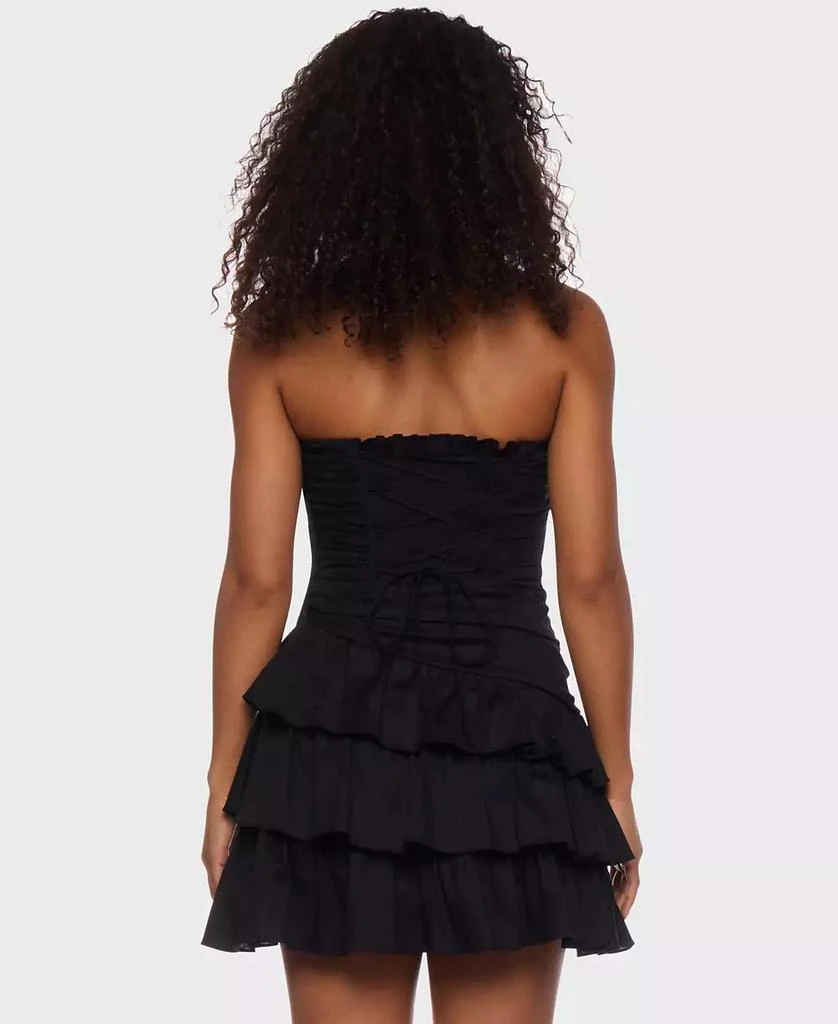 Alex & Sophia Juniors' Strapless Tiered-Hem Mini Dress 2