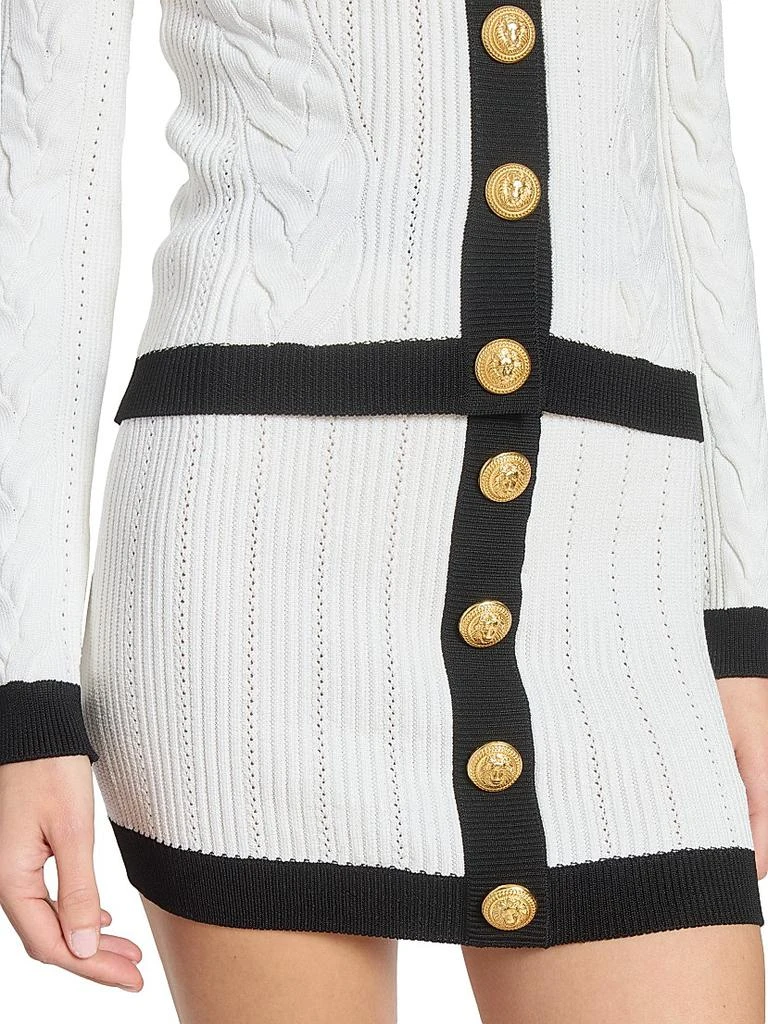 Balmain Torsade Knit Miniskirt 5