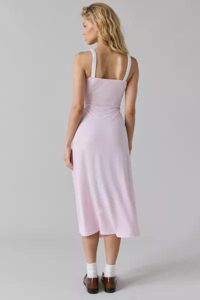 Glamorous Glamorous Light Pink Rosette Slip Midi Dress