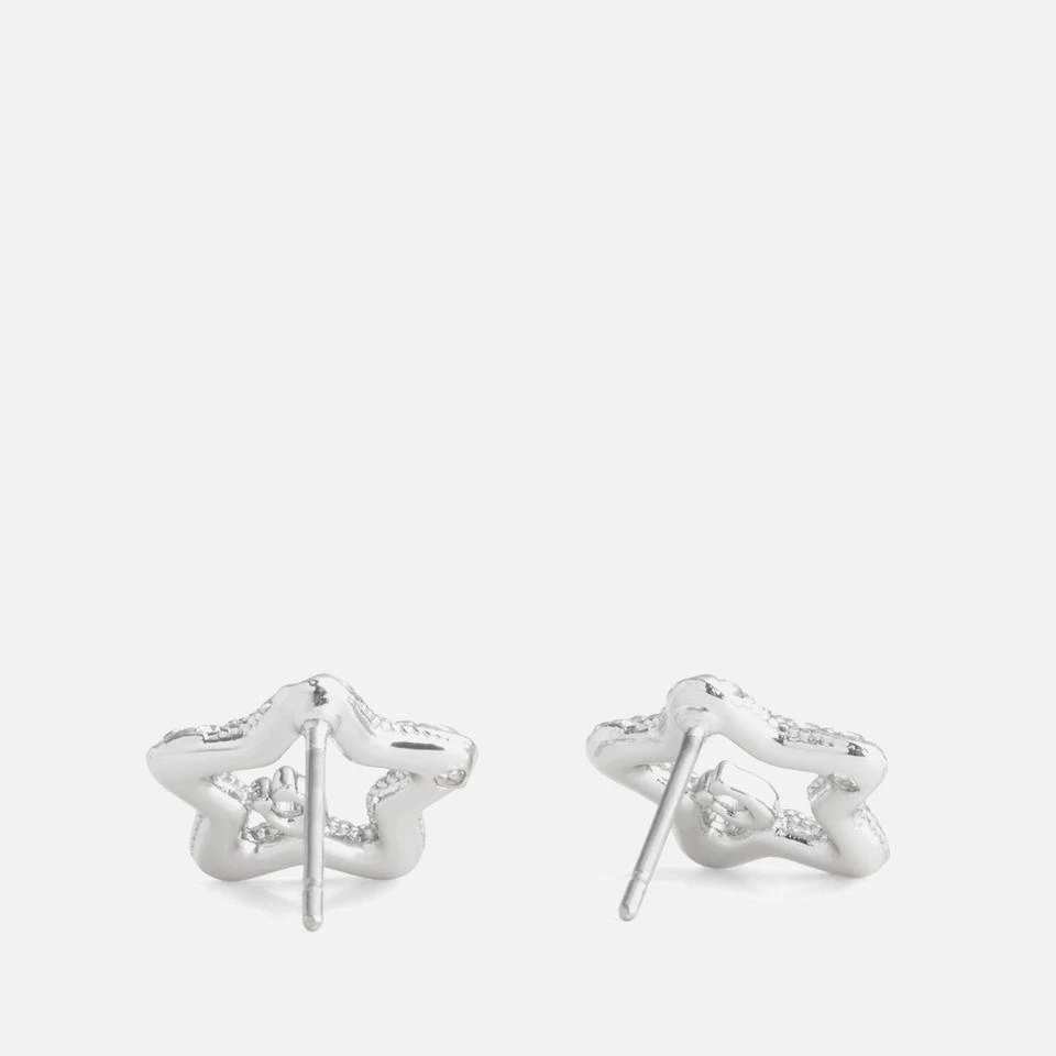 Coach Coach Signature Silver-Tone Pavé Star Stud Earrings 3