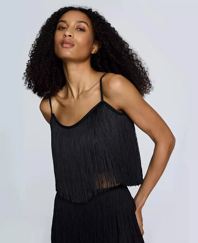 Kenneth Cole Women's Fringe Cropped Camisole Top 1