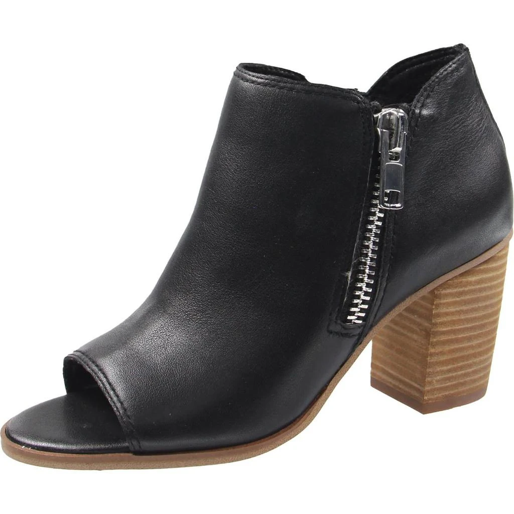 Lucky Brand Joseleen Womens Leather Peep-Toe Booties 1