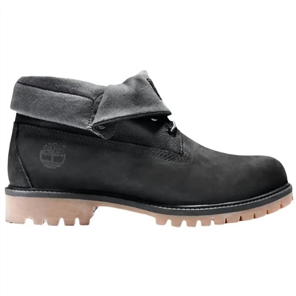 Timberland Heritage Roll Top Boots In Black Nubuck 1