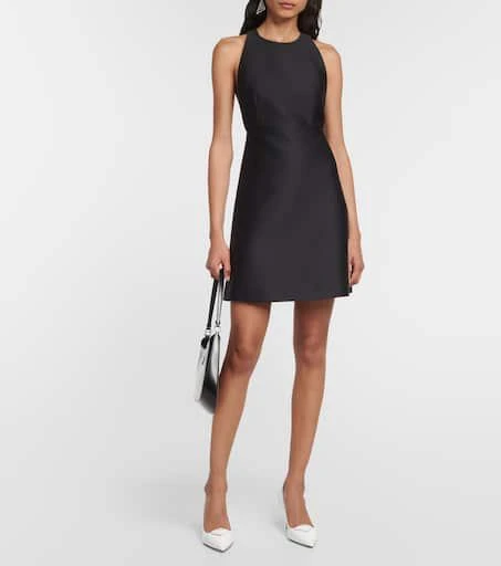 knee length dresses for ladies Prada Beige Pleated Mini Dress - BOPF