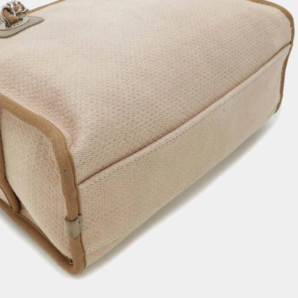 Chanel Chanel Beige Canvas Small Deauville Tote Bag 4
