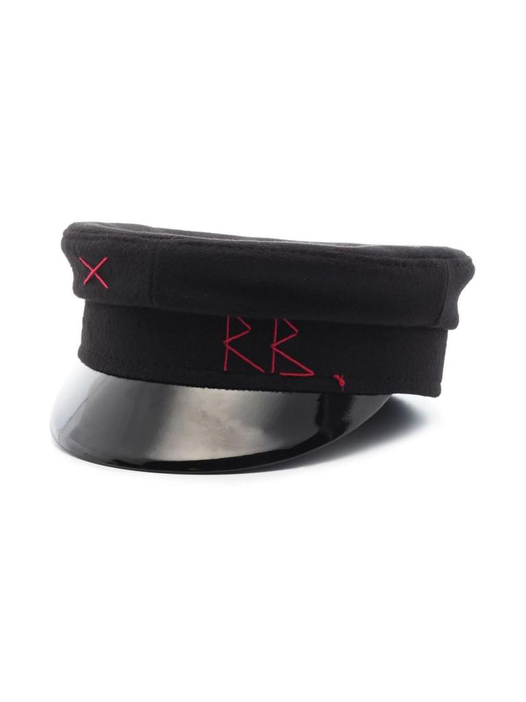 Ruslan Baginskiy Black Wool Baker Boy Hat