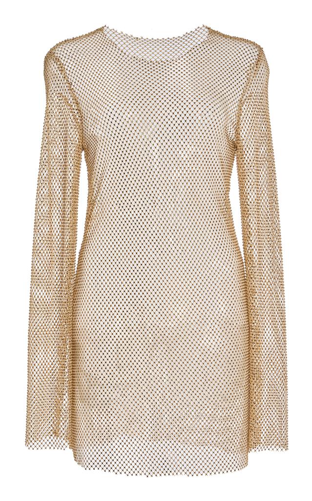 Tove Tove - Carmen Crystal-Mesh Top - Neutral - S - Moda Operandi