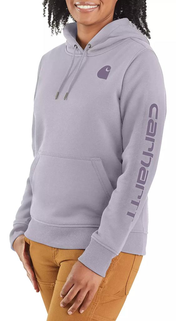 Carhartt Carhartt Women s Clarksburg Graphic Sleeve Hoodie Lilac Haze L Women s Tops BeyondStyle