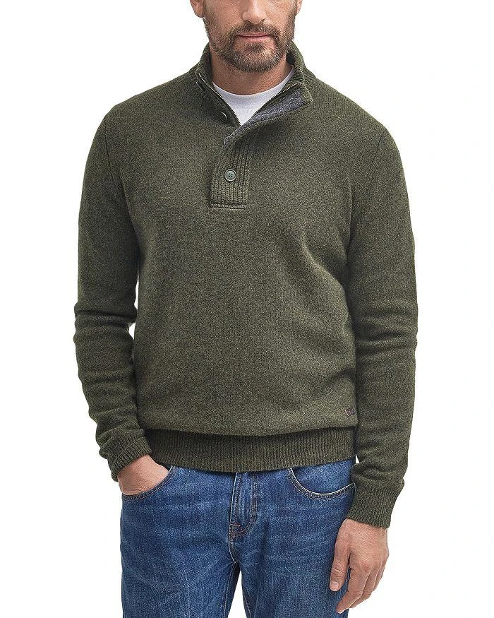 Barbour Elbow Patch Mock Neck Sweater