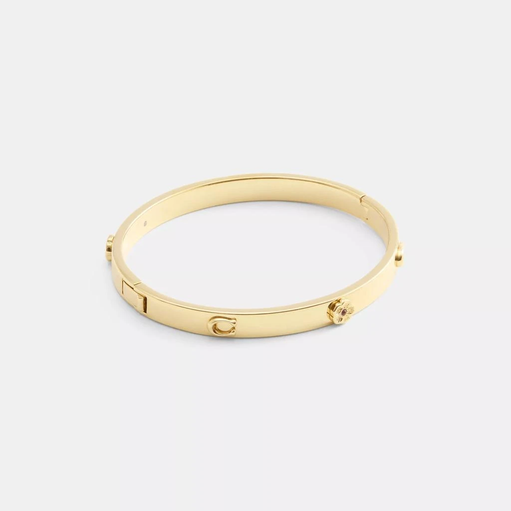 Coach Tea Rose Signature Hinged Bangle 2